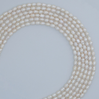 Usine de perles en gros Grains de riz d'eau douce naturels bon marché 5-6mm Perles blanches roses violettes
