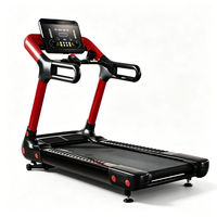 Tapis roulant commercial avec écran LED, vitesse 1-22 km/h, inclinaison 0-15 %, robuste, pour salle de sport, course à pied, sans fil, portable, fabrication CE OEM