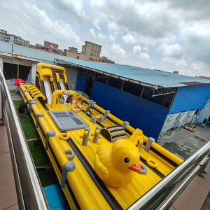 Inflatable Vàng vịt trả lại Nhà trượt Combo cho trẻ em vui vẻ sân chơi ngoài trời Inflatable trượt nước bên giải trí - Product Image 5