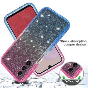 Custodie per telefoni con Glitter a colori sfumati di lusso per Cover posteriore Girly Samsung Galaxy A14 5G 4G - Product Image 5