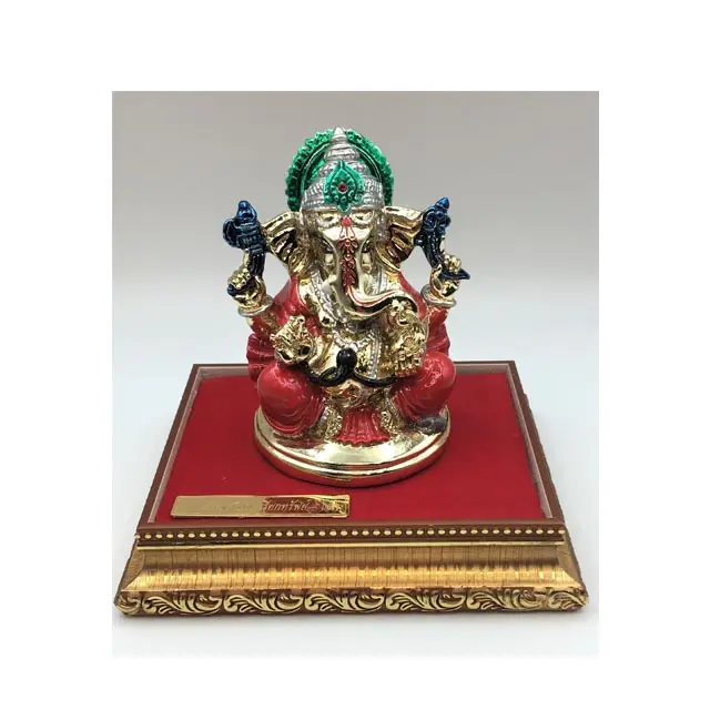 गणेश राल सोना, चांदी, ताजिर मढ़वाया और तामचीनी पेंट गणेश हिंदू भगवान विश्वास सफलता प्रीमियम संग्रह