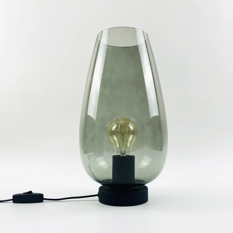 Luz de mesa de cristal de hierro E27 40W decoración interior hogar sala de estar estilo europeo novedad