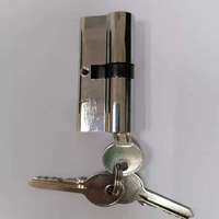 Cylindre de serrure de porte profil européen en laiton, cylindres de serrure d'urgence à ouverture des deux côtés, cylindre de serrure de porte et clé