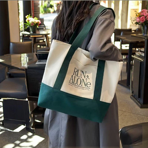 Bán Buôn Công Suất Lớn Dày Tái Sử Dụng Gia Cố Xử Lý Quà Tặng Vải Biểu Tượng Tùy Chỉnh Vải Mua Sắm Tote Túi Với Xử Lý Mạnh Mẽ DIY - Product Image 2