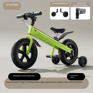 Vélo d'équilibre électrique pour enfants avec pneus larges de <span class=keywords><strong>12</strong></span> <span class=keywords><strong>pouces</strong></span>, vélo électrique sans pédales - Product Image 2