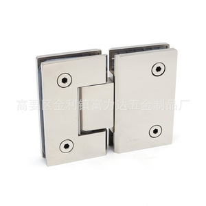Stainless Steel Shower <b>Door</b> Hinges Frameless Glass Clips 180 Degree Fixing For Bathroom <b>Doors</b> - Product Image 4