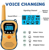 Mini talkie-walkie portable pour enfants avec portée de 3 km et téléphone interphone changeur de voix pour enfants en plastique durable