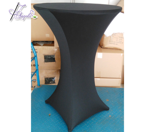 Top Dia 61/76/80cm redondo alto mantel de cóctel Spandex <span class=keywords><strong>Bar</strong></span> cubierta de mesa estiramiento fiesta mantel - Product Image 4