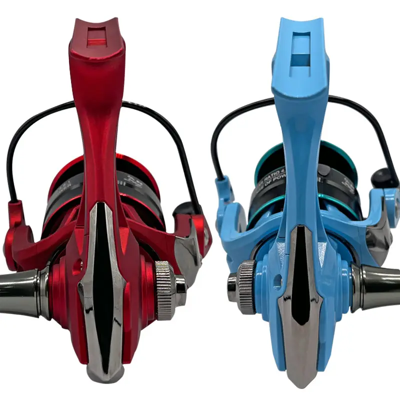 ロッドフィッシングリール用の海釣りリールを回転させるベストセラーの売れ筋赤と青の釣りリール