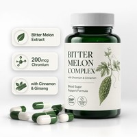 Kapsul Suplemen Herbal OEM ODM Dewasa dari Pare Pahit, Kayu Manis, dan Kromium untuk Mendukung Imunitas & Manajemen Energi