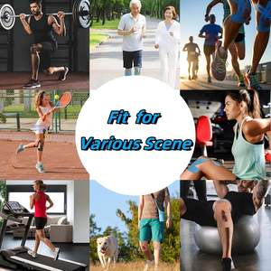 Gran oferta, parches de cinta de terapia de kinesiología de algodón elástico, logotipo personalizado en forma de T precortado para deportes de rodilla, impresión impermeable - Product Image 3