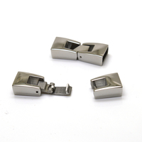 Lot de fermoirs à baïonnette en acier inoxydable, 8.2*4mm, perceuses de cordon en cuir, bricolage, fournitures pour la fabrication de bijoux, 10 pièces