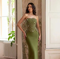 Ensemble de robes bandage 2 pièces sans bretelles à paillettes pour femmes, tenue élégante pour soirée
