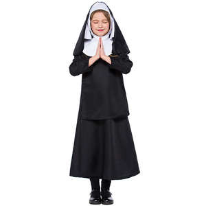 Pour les articles en stock - Costume <span class=keywords><strong>de</strong></span> religieuse noire pour enfants pour le cosplay <span class=keywords><strong>de</strong></span> Noël - Robes et pantalons médiévaux <span class=keywords><strong>de</strong></span> conte <span class=keywords><strong>de</strong></span> fées - Product Image 6