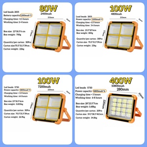 OTHC PT-LYD03 Güneş Enerjili LED Projektör, Dış Mekan Şarj Edilebilir IP66 Taşınabilir Süper Parlak Elektrik Kesintisi Acil Durum Kamp Lambası - Product Image 6
