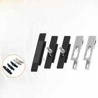 Cerradura de Gancho para Puertas y Ventanas Corredizas de Aleación de Zinc y Aluminio, Cinco Piezas, Un Solo Orificio, Doble Tornillo, Fácil de Instalar