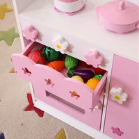 Set de jouets de cuisine en bois pour enfants, Kit de cuisine pour enfants, avec accessoires éducatifs pour pépinière et maternelle (Pi)
