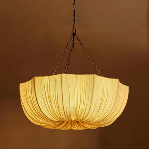 French Retro Fabric Designer Pendant Lamp American Living <strong>Room</strong> Bedroom <strong>Dining</strong> <strong>Room</strong> High-end Chandelier <strong>Lighting</strong> <strong>Fixtures</strong> - Product Image 1