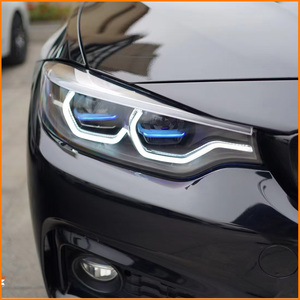 Para <span class=keywords><strong>BMW</strong></span> F32 F36 Serie 4 M4 2013-2019 Faro LED Estilo M3 Competition Doble Proyector con Escaneo de Encendido y Marco Azul Plateado - Product Image 5