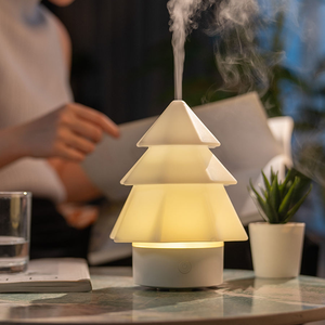 Difusor Decorativo para Árbol de Navidad, Luz Nocturna <span class=keywords><strong>LED</strong></span> de 7 Colores Cambiantes, 120 ml, Ultrasónico, Vapor Frío, USB, <span class=keywords><strong>Mini</strong></span> Aromaterapia para el Hogar - Product Image 1