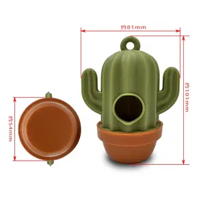 Adorable distributeur de déchets pour animaux de compagnie en forme de cactus | Kit de nettoyage de support de sac de merde de chien de conception unique - Product Image 5