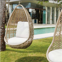 Vente chaude balcon extérieur zone de loisirs tissé rotin Patio chaise berçante hamac