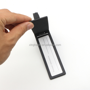 Durable Black Premium <b>Label</b> <b>Suitcase</b> <b>Label</b> Custom Embossed Debossed Logo Travel Luggage Tag - Product Image 4
