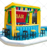 Bar gonflable géant pour piscine, idéal pour les fêtes en extérieur, en PVC, avec protection UV, étanche et ignifuge