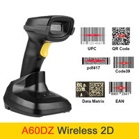 Escáner de Código de Barras Inalámbrico de Mano, Bluetooth, Lector de Códigos de Barras Láser 1D 2D QR PDF417 para IOS, Android, IPAD