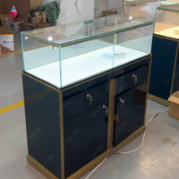 Vitrine de présentation de bijoux en verre Sundo, meubles en bois pour bijouterie, vitrine murale pour bijoux avec éclairage LED