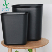 Poubelle de chambre en plastique noir poubelle poubelles intérieures pour poubelle d'hôtel pour maison/bureau/sous bureau