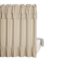 Rideau de douche en polyester uni, best-seller transfrontalier, avec grand nœud, en tissu imperméable, design Brise Fraîche