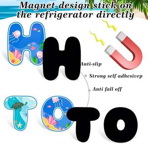 Imanes de Refrigerador con Diseño de Animales Marinos, Decoraciones para Puertas, Adhesivos Magnéticos para Refrigerador con Temática Oceánica de Verano, Imanes de Peces y Corales para el Hogar - Product Image 3