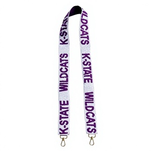 Lanière K-State Wildcats avec crochets métalliques, sangle en polyester réglable, design tendance - Product Image 1