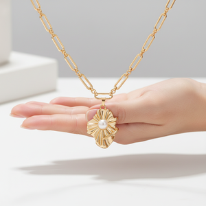 Collier Love Game Qin <span class=keywords><strong>Che</strong></span> avec pendentif coquillage perlé, chaîne trombone, bijoux raffinés, accessoire de jeu pour fans - Product Image 5