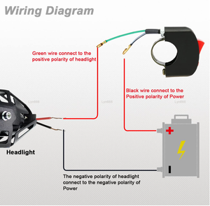 22 мм Монтажный размер ВКЛ-ВЫКЛ красный светодиодный пластиковый кнопочный переключатель руль переключатель Руля Мотоцикла переключатель для велосипеда <span class=keywords><strong>ATV</strong></span> - Product Image 4