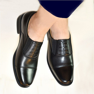 รองเท้าหนังผู้ชายแบบทางการสำหรับธุรกิจ ทำงาน สำนักงาน รองเท้าอ็อกซ์ฟอร์ด ไซส์ใหญ่ สีดำ - Product Image 1