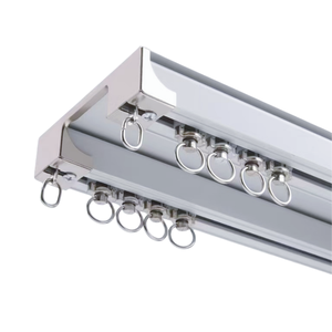 <span class=keywords><strong>Binario</strong></span> <span class=keywords><strong>Doppio</strong></span> in Lega di Alluminio di Alta Qualità, Silenzioso e Manuale, <span class=keywords><strong>per</strong></span> <span class=keywords><strong>Tende</strong></span> Pieghevoli, Facile da Trasportare - Product Image 1