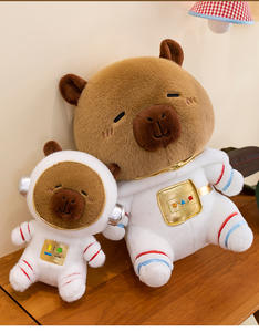 Astronauta capibara peluche cartone animato morbido capibara farcito bambole di animali idrochoerus idrochaeris gettare cuscino regalo - Product Image 2