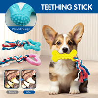 Jouets à mâcher pour chiots en gros, jouets interactifs pour tirer la corde, nœuds en coton pour petits chiens