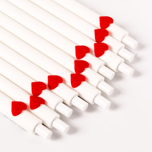 Kaco Alpha Character red heart Ballpoint Pen 0.5mm black ink Plastic Promotion Gift Design Hotel Event business <b>painter</b> Kaco Pen - Product Image 1