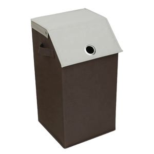 Modern 2020 Home Center Fabric Large Portable Collapsible Foldable Separator Washing Laundry Hamper <b>Basket</b> <b>Bag</b> - Product Image 2