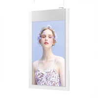 Écran suspendu Double face haute luminosité Signalisation LCD Magasin de détail Publicité Promotion Fenêtre Face à l'affichage