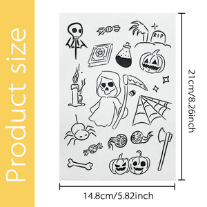 Vente chaude Halloween thème de Noël A5 taille broderie auto-adhésive soluble dans l'eau avec tissu non tissé dissous - Product Image 2
