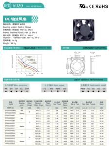 Ventilador Axial DC 6020 de 60x60x20mm, Ventilador con Marco de Plástico y Aspas de Impulsor, Enfriador de 5V 12V 24V DC, Ventilador de Ventilación con Doble Rodamiento de Bolas Sin Escobillas - Product Image 4