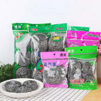 FF2846 Éponges de Cuisine Robustes en Acier Inoxydable Tampons à Récurer Éponges Métalliques Laine d'Acier Inoxydable pour Casseroles et Poêles