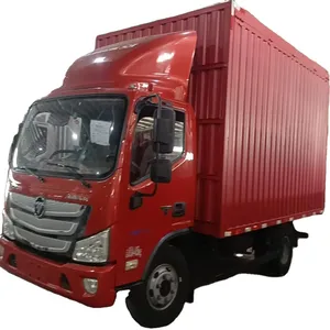 on demand supply foton cts diesel 4*2 small 440nm 5t 143hp euro5 4x2 box light used delivery lorry van cargo trucks