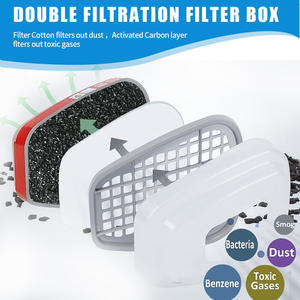 <span class=keywords><strong>Masque</strong></span> intégral CF6800 avec cartouches filtrantes A1 - Protection PC à large champ de vision, protection contre les gaz organiques pour les <span class=keywords><strong>travaux</strong></span> chimiques et de peinture - Product Image 4