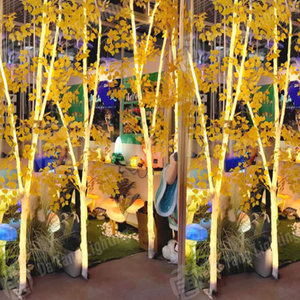 Lumière extérieure LED en fibre de verre blanche en forme de branche de bouleau avec DMX RGB 50W pour l'éclairage décoratif de jardins, parcs, festivals et fêtes - Product Image 2