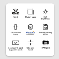 Affiche numérique 15,6 pouces, écran tactile LCD haute définition, Android 11.0, graphiques animés pour signalétique hospitalière